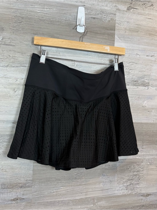 Athleta Dresses & Skirts - Athleta A-Game 14" Tennis Golf Skort L Black Compressed Built-In Shorts